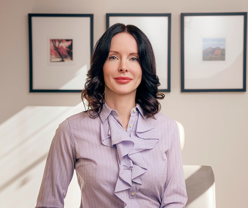 Woman smiling