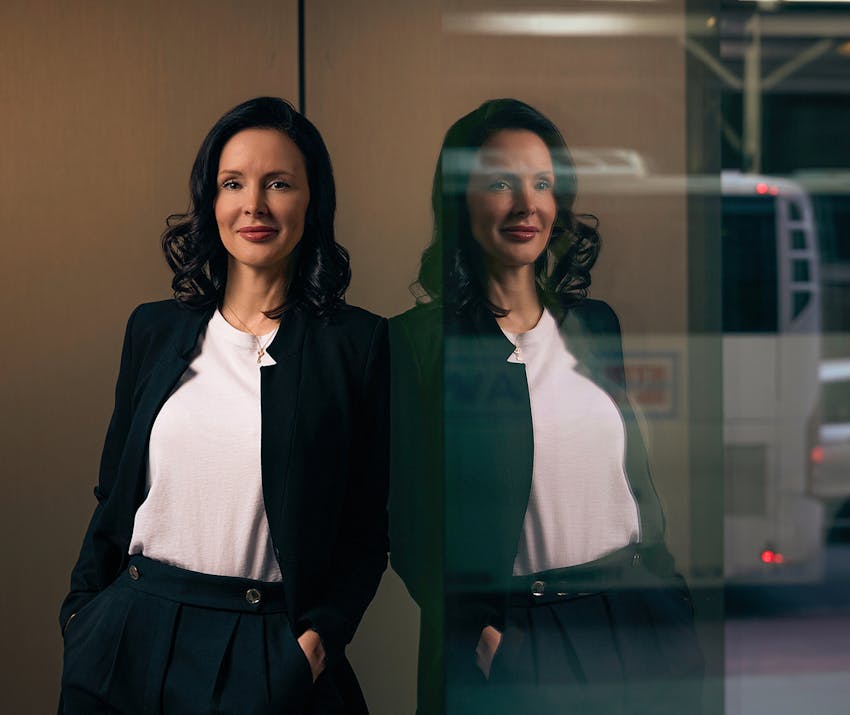 Woman smiling