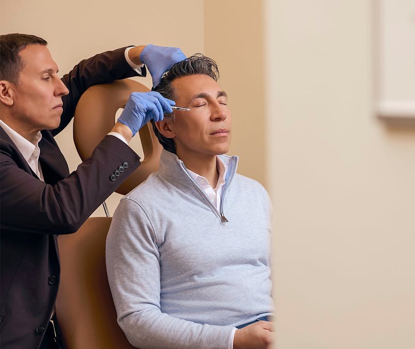 A man getting an injection