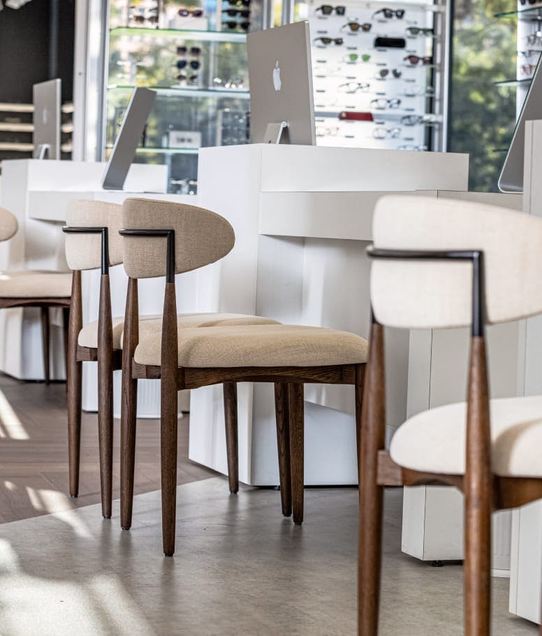 cream colored chairs