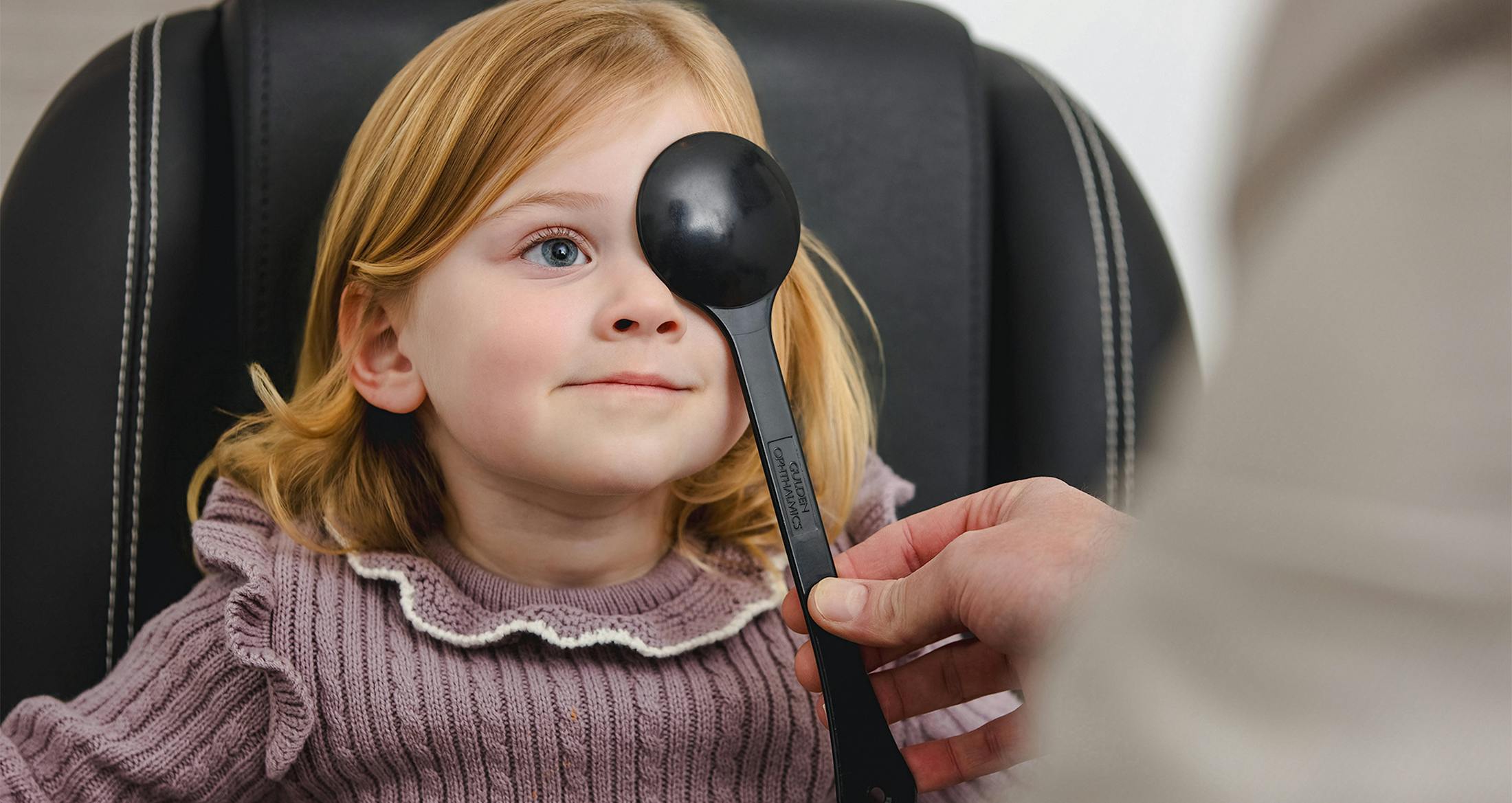 A child getting an eye exam
