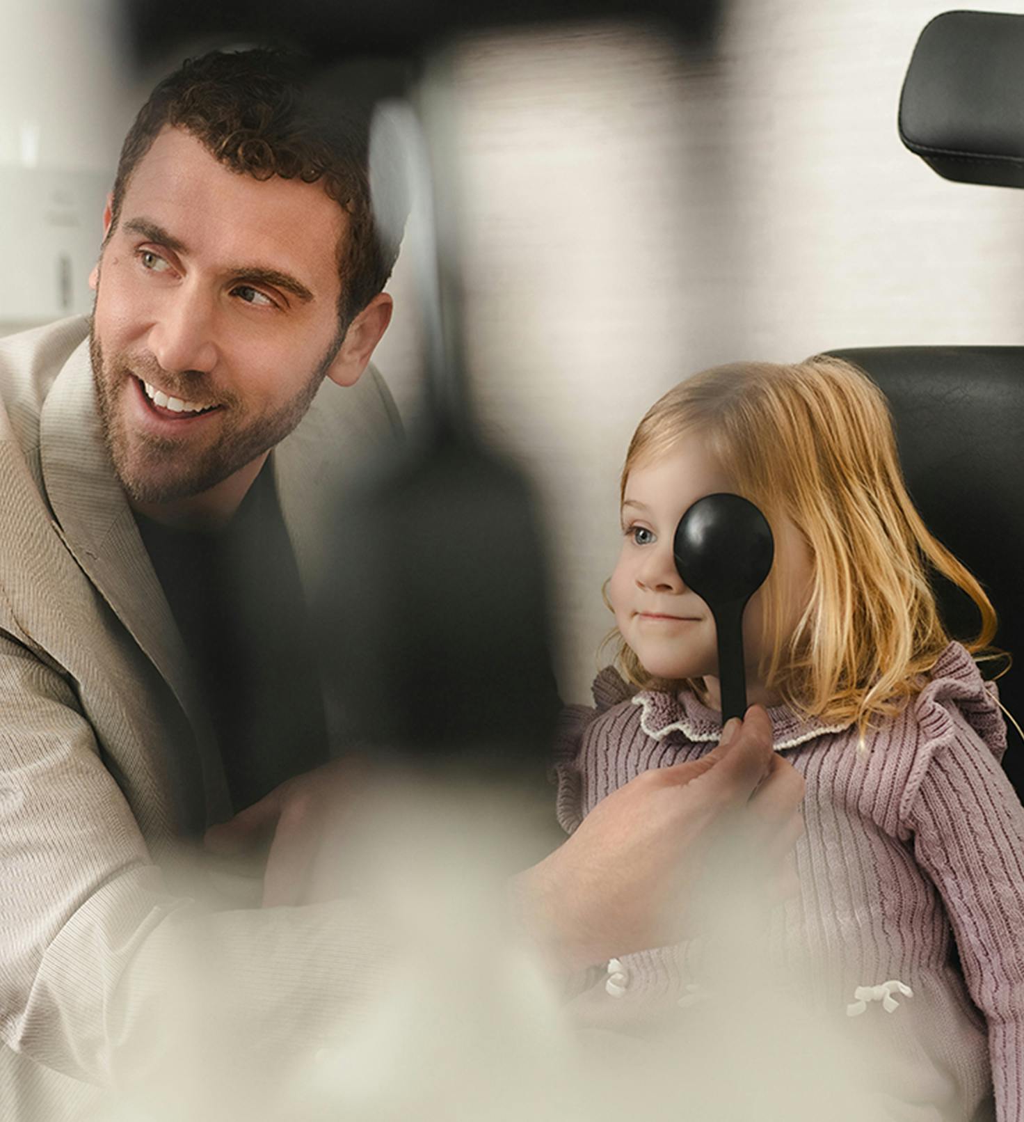 Doctor helping a child