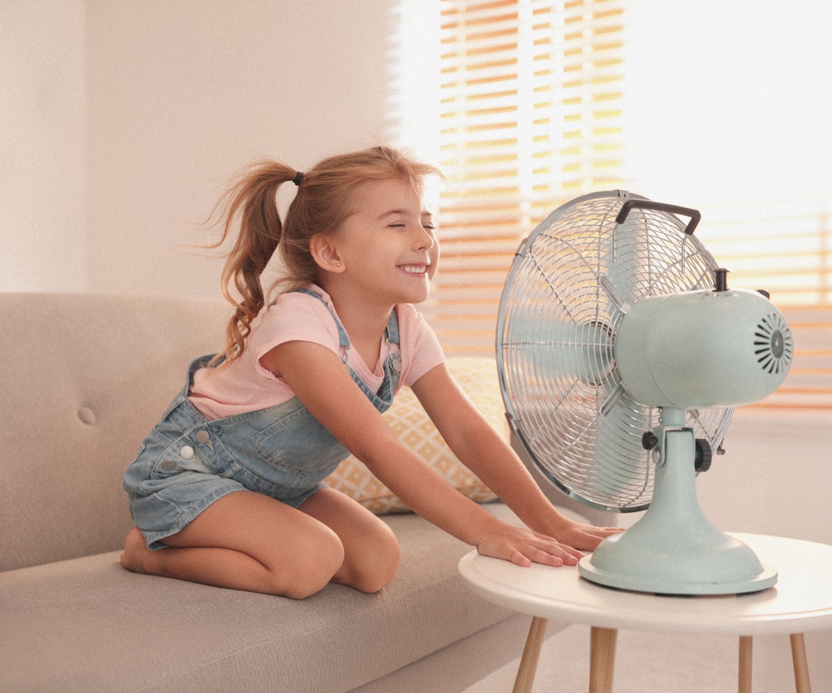 Kindje met ventilator
