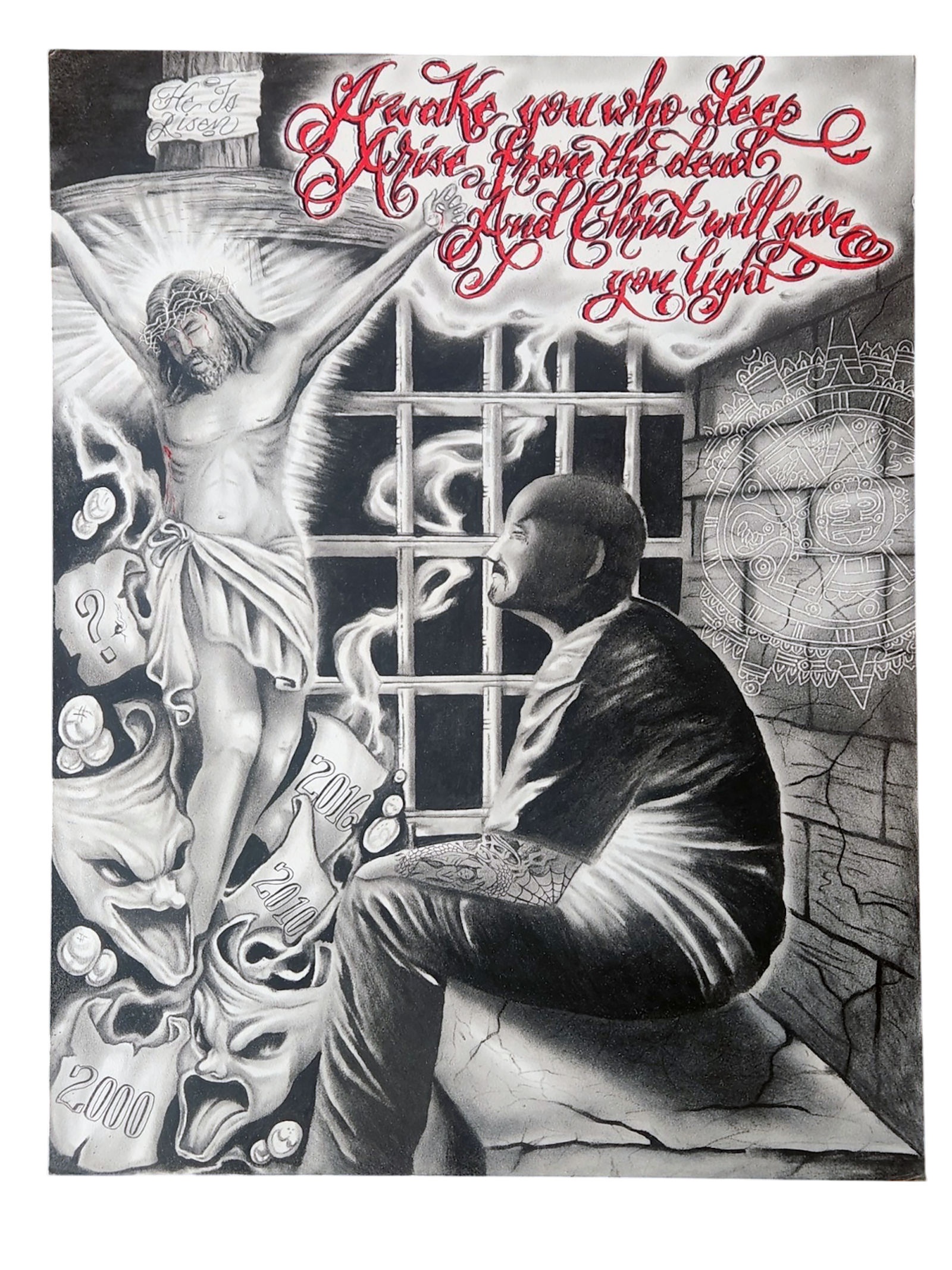 TEXAS CHICANO PRISON DRAWING 001