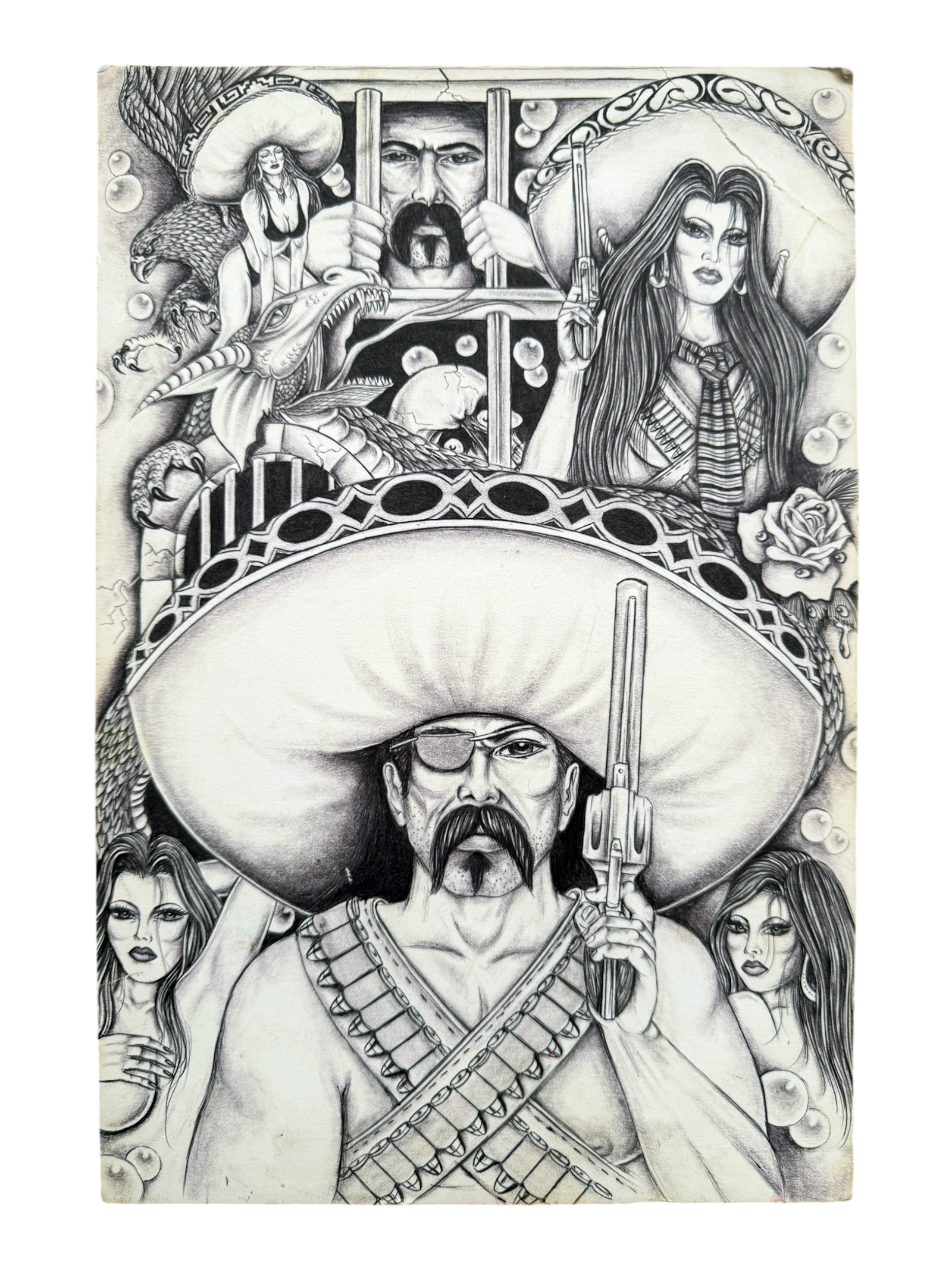 TEXAS CHICANO PRISON DRAWING 002