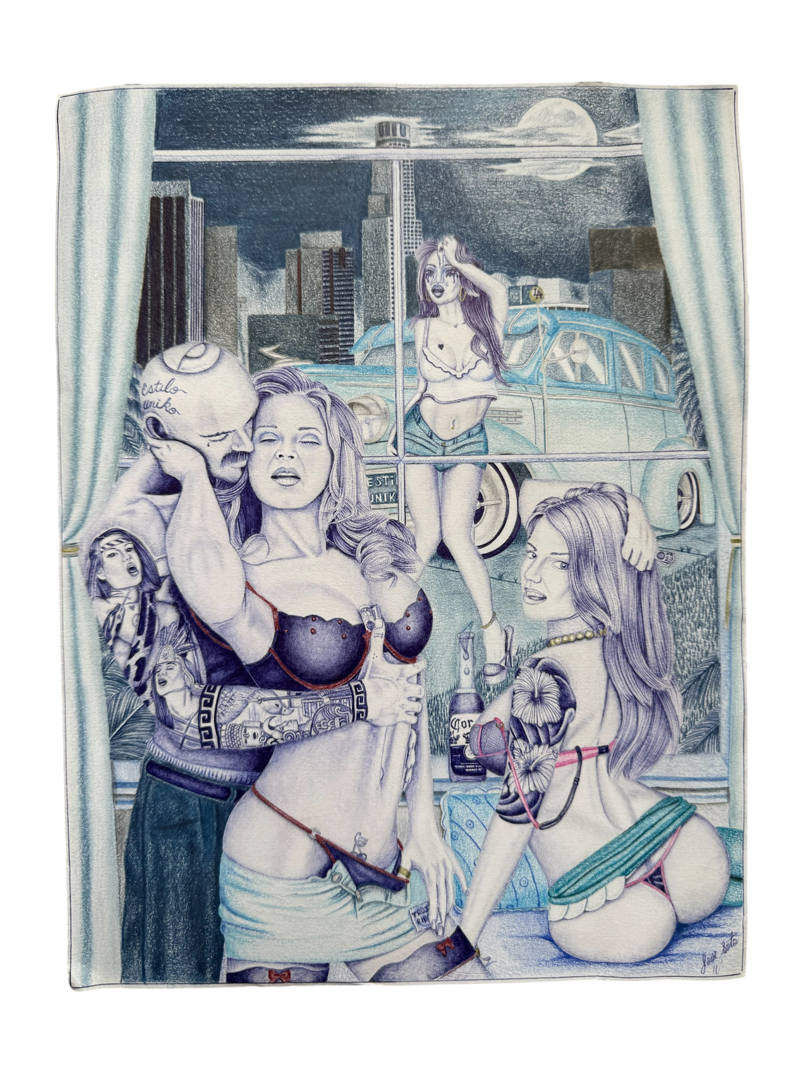 CALIFORNIA CHICANO PRISON DRAWING 005
