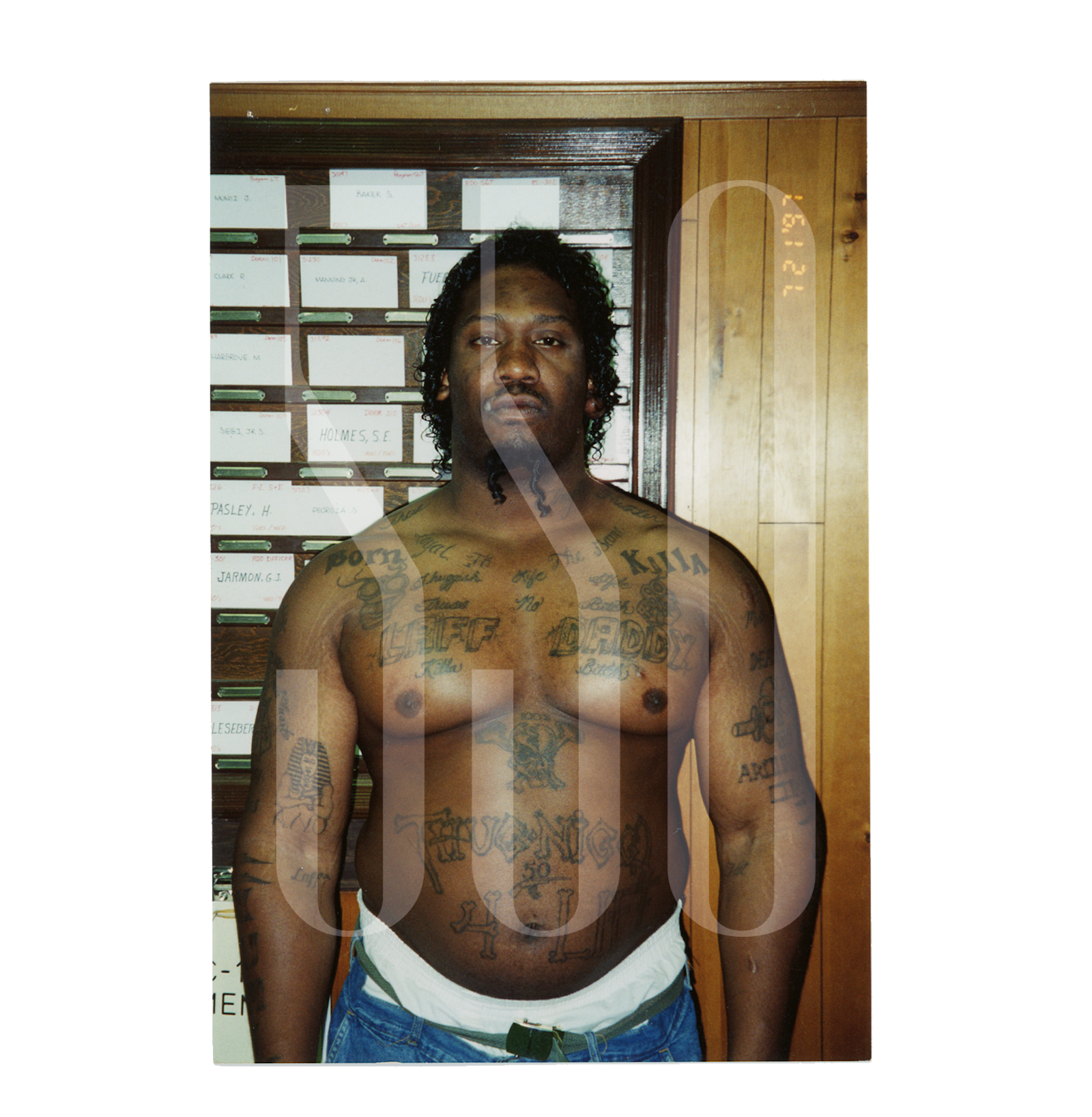 CALIFORNIA AFRICAN AMERICAN PRISON GANG MEMBER'' FIELD IDENTIFICATION'' ANALOG PHOTOGRAPHS