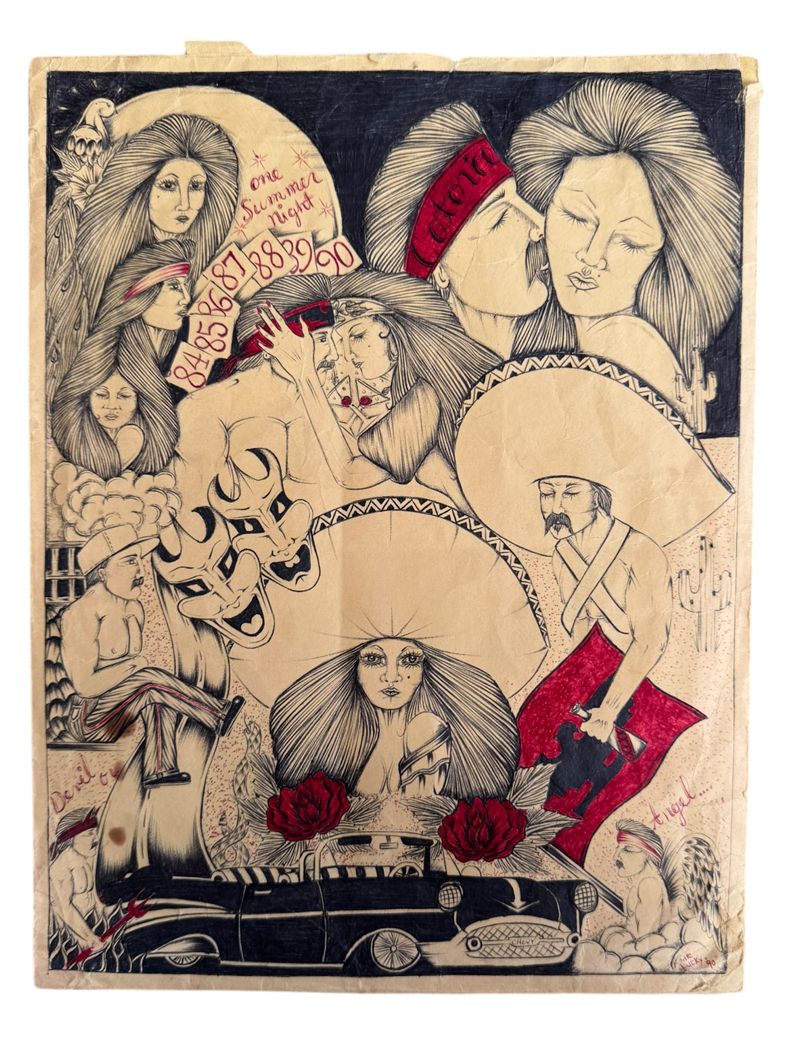 CALIFORNIA CHICANO PRISON DRAWING 002