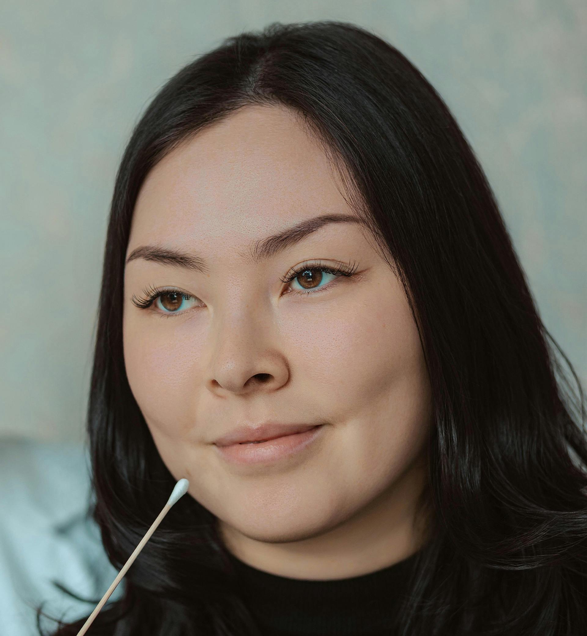 woman smiling