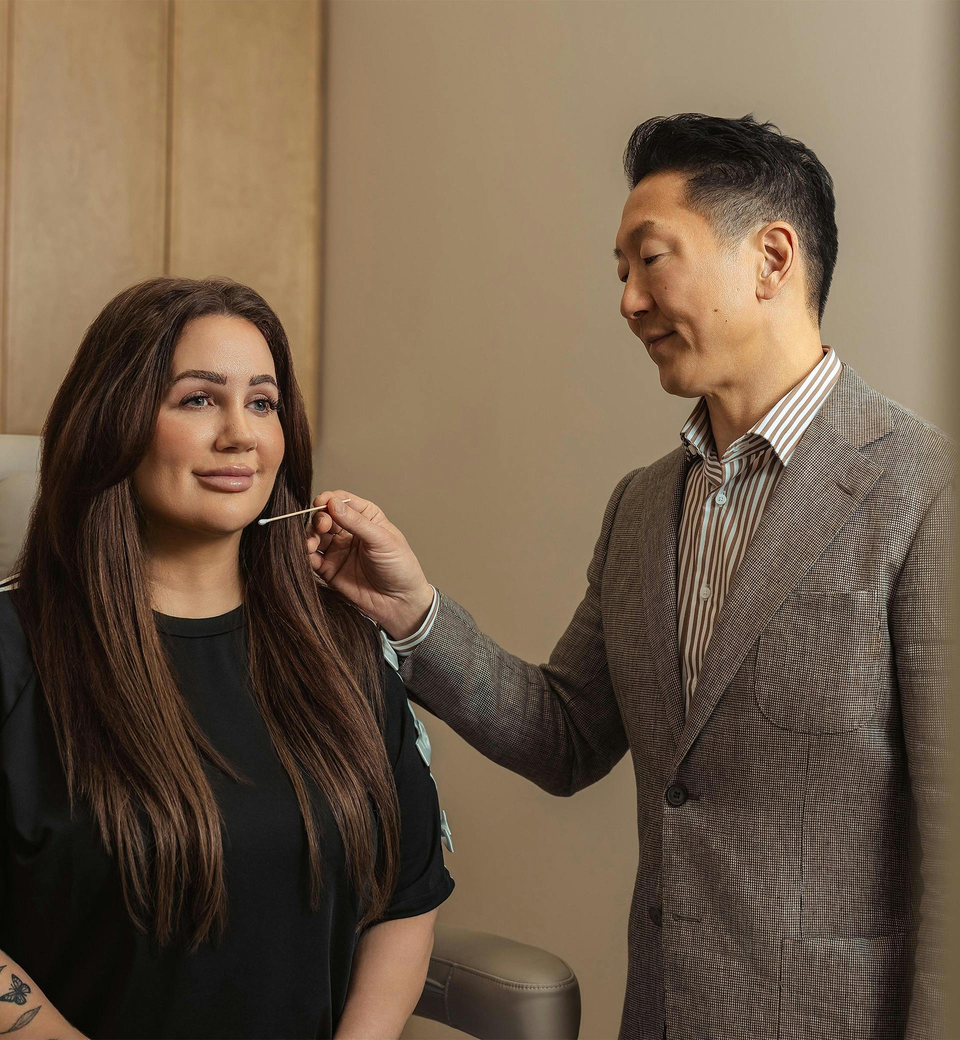doctor looking at a patient