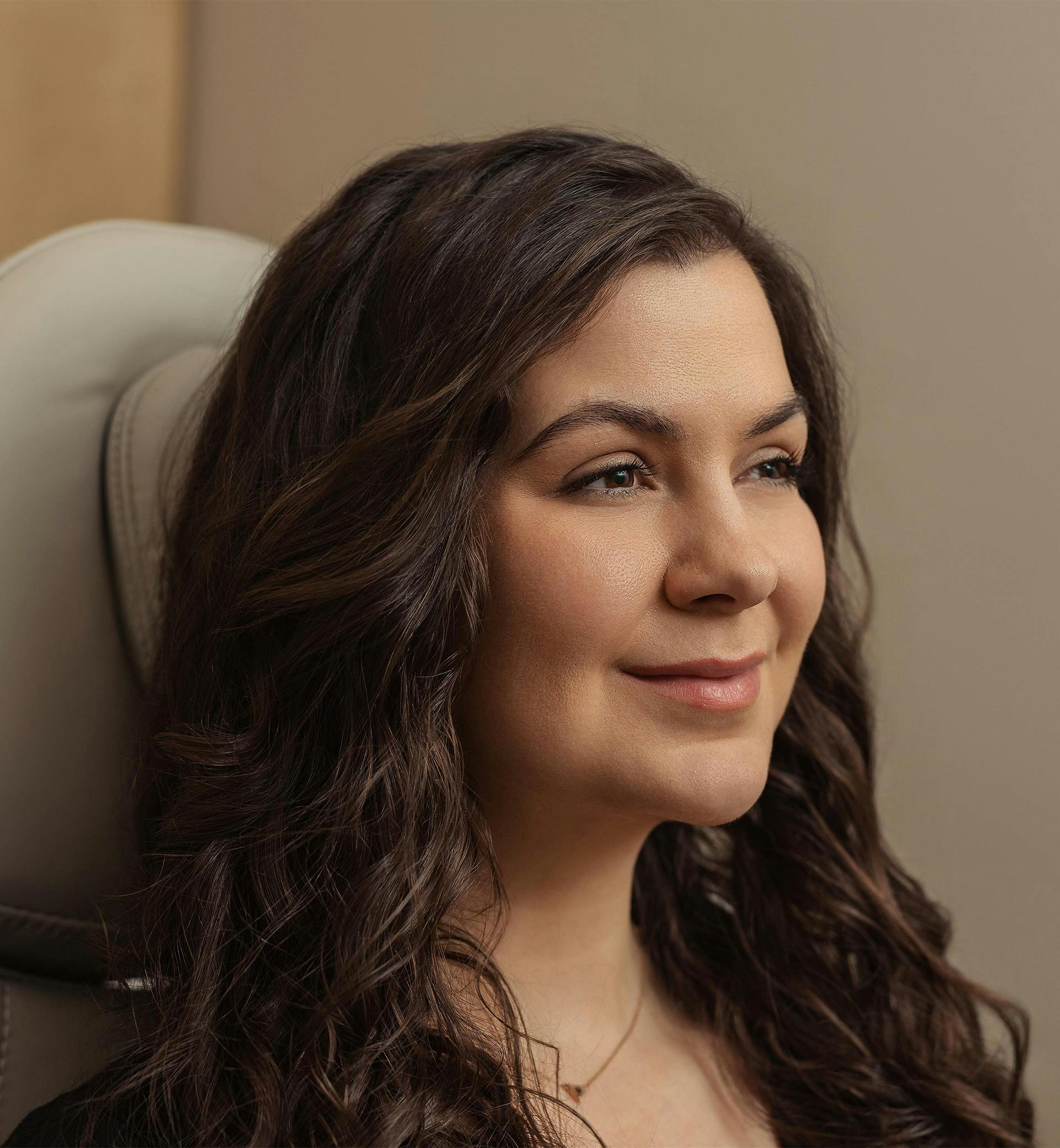woman smiling