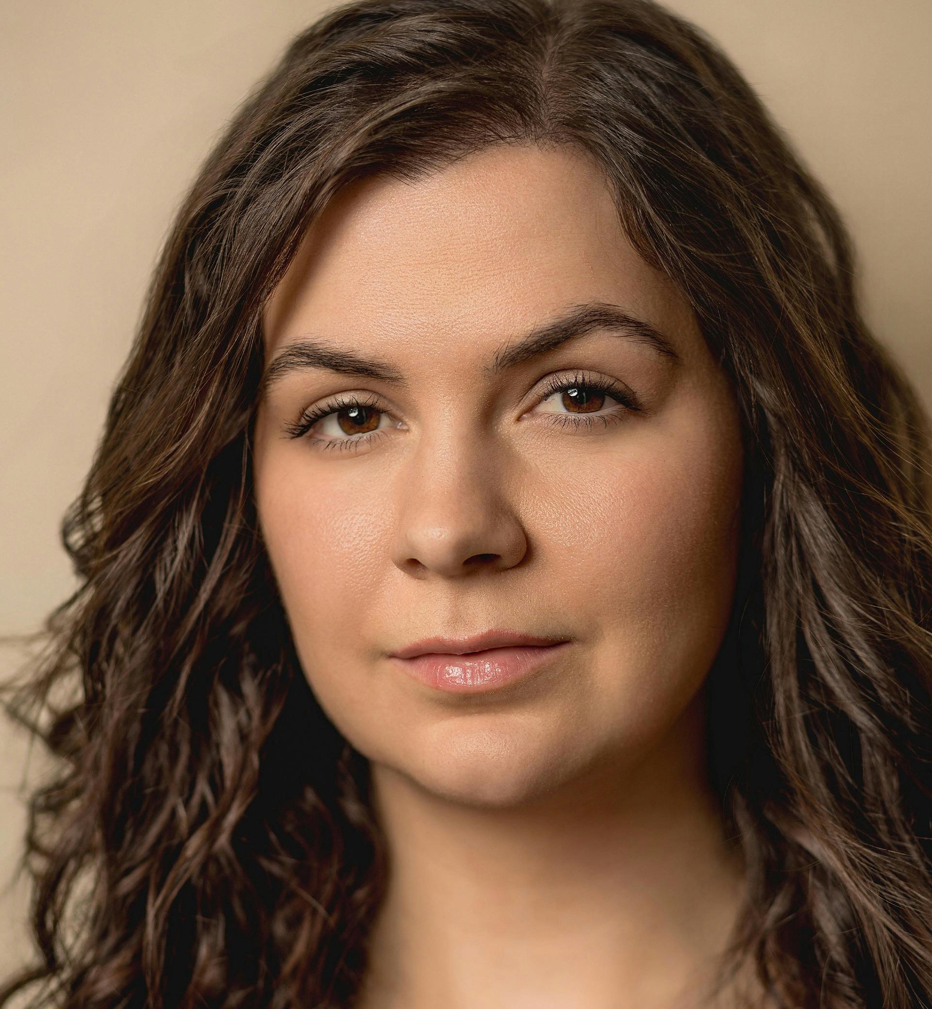 woman looking into the camera