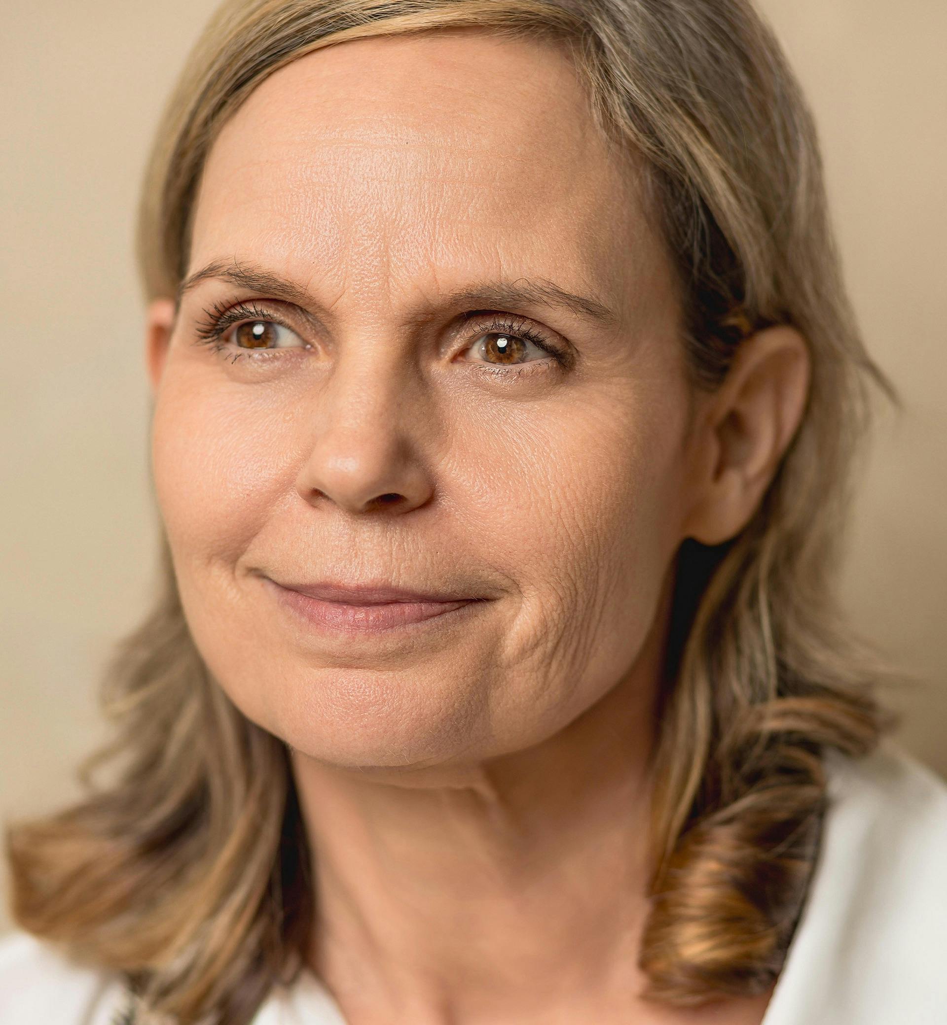 woman smiling