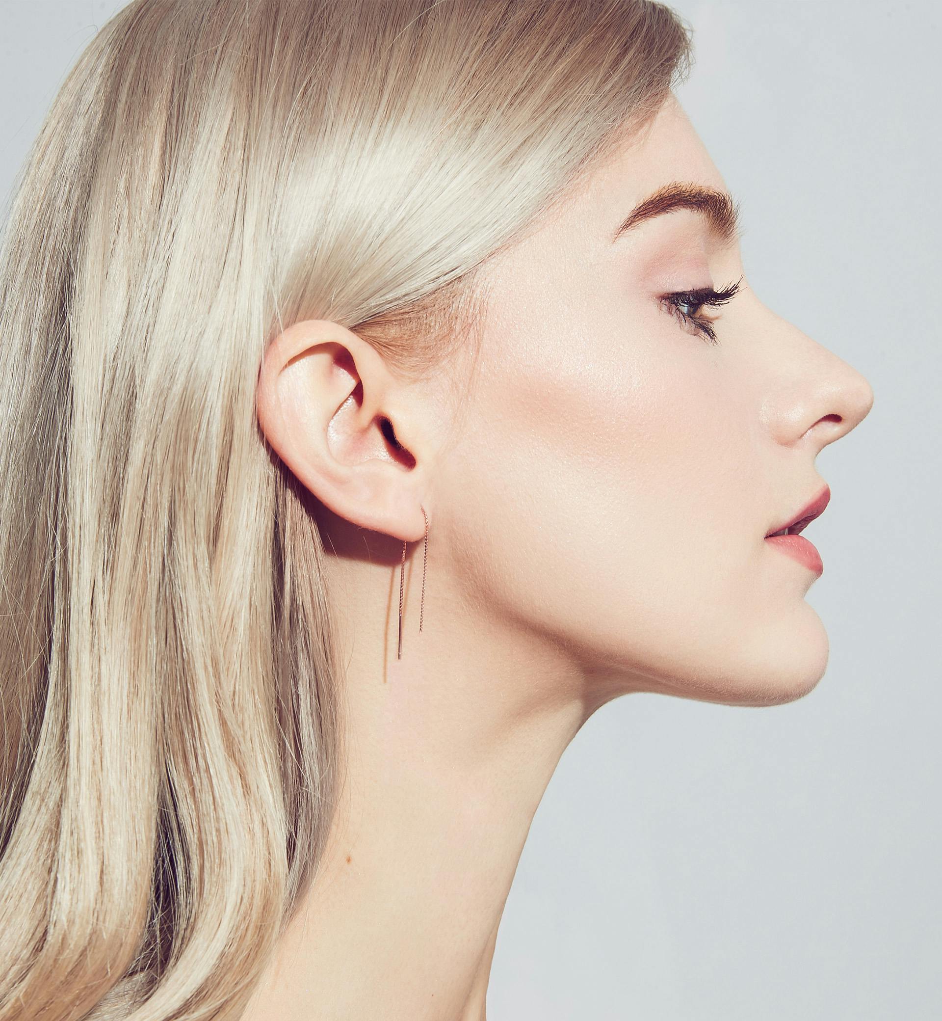 woman looking down