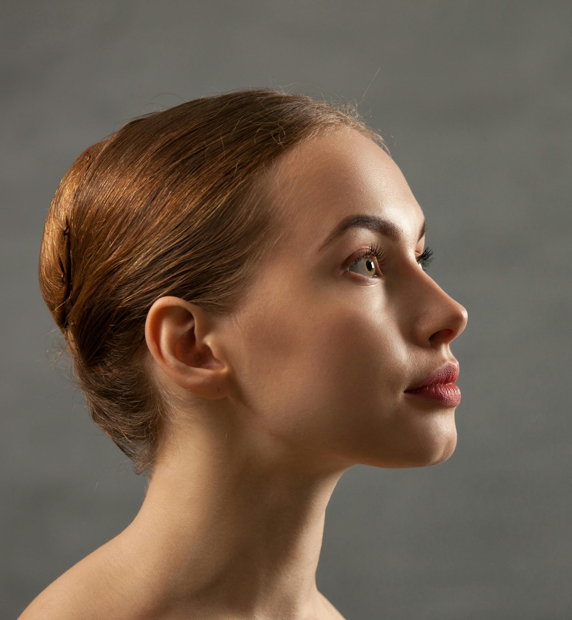 side of womans face