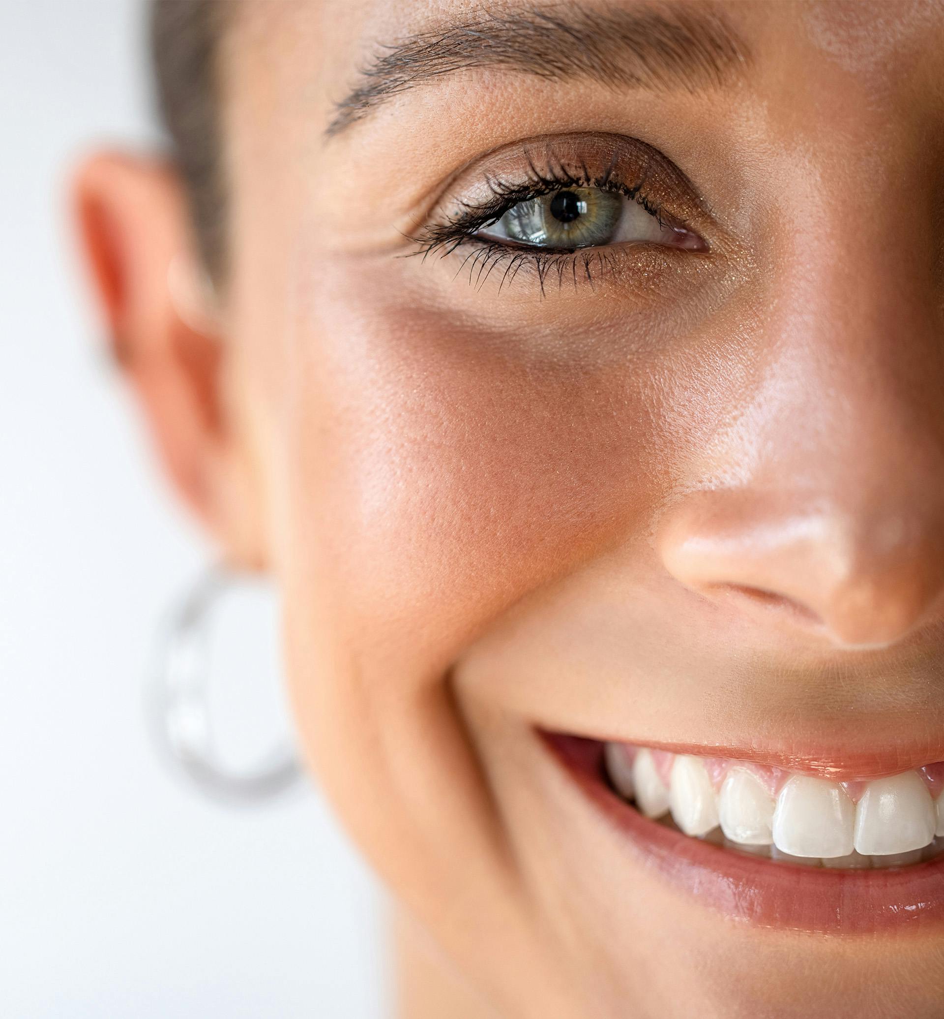 half of a womans face