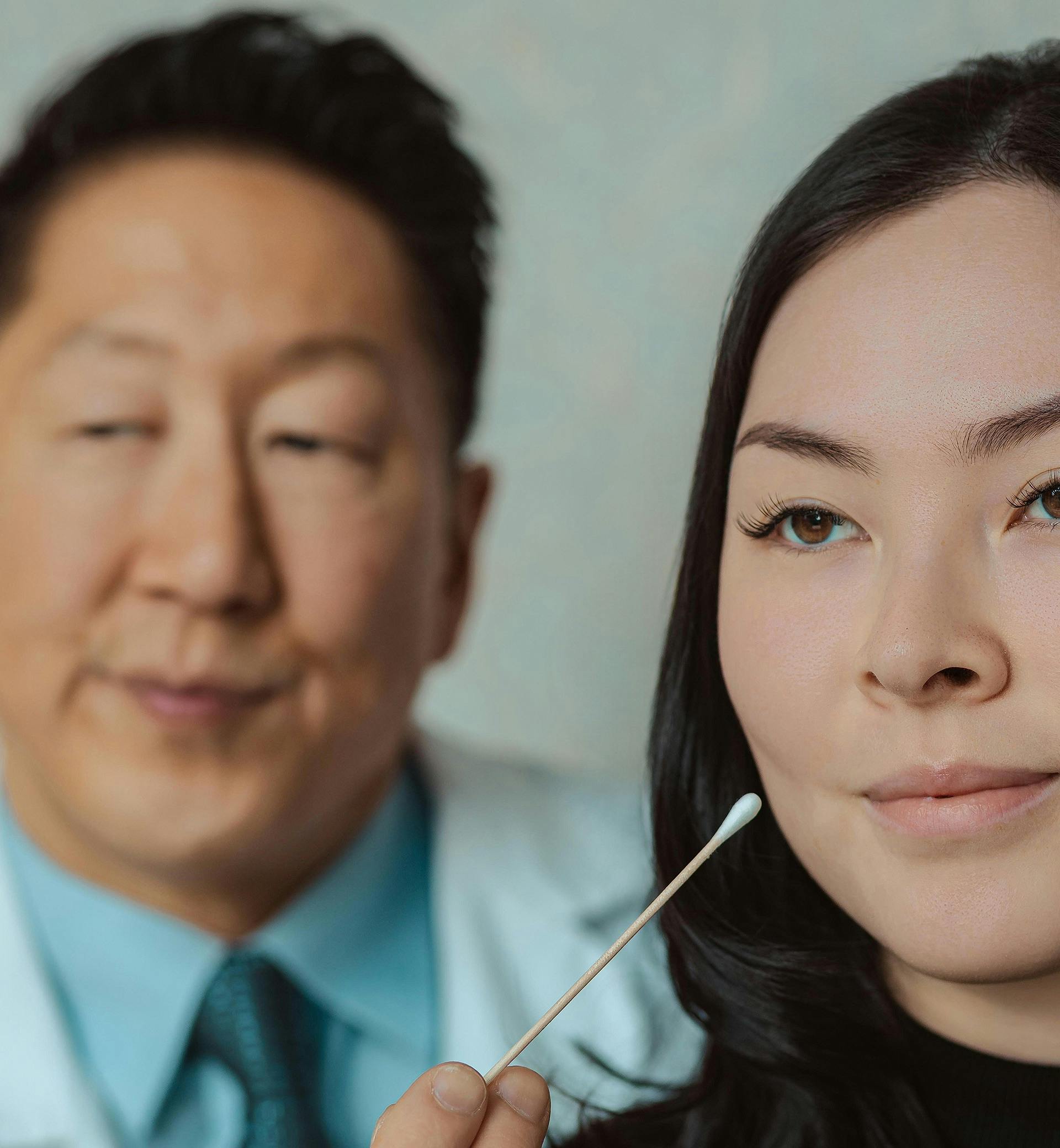 doctor looking at a patient