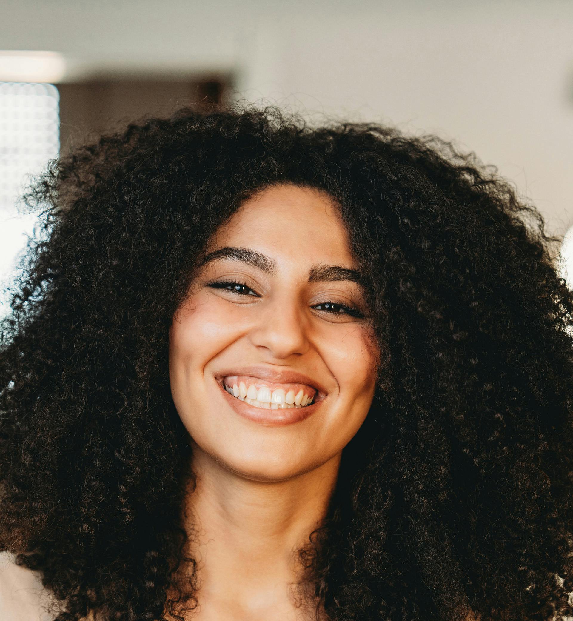 woman smiling