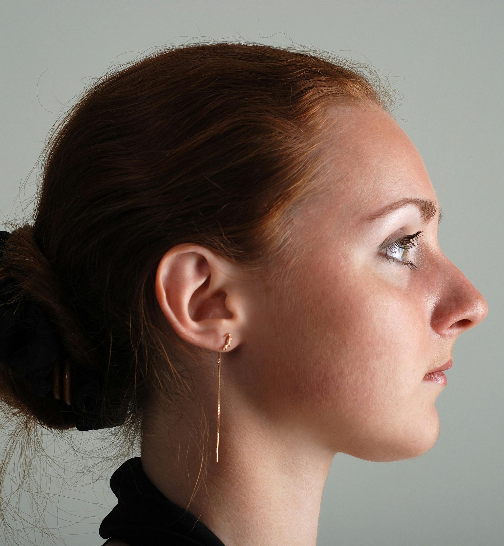 side of womans face