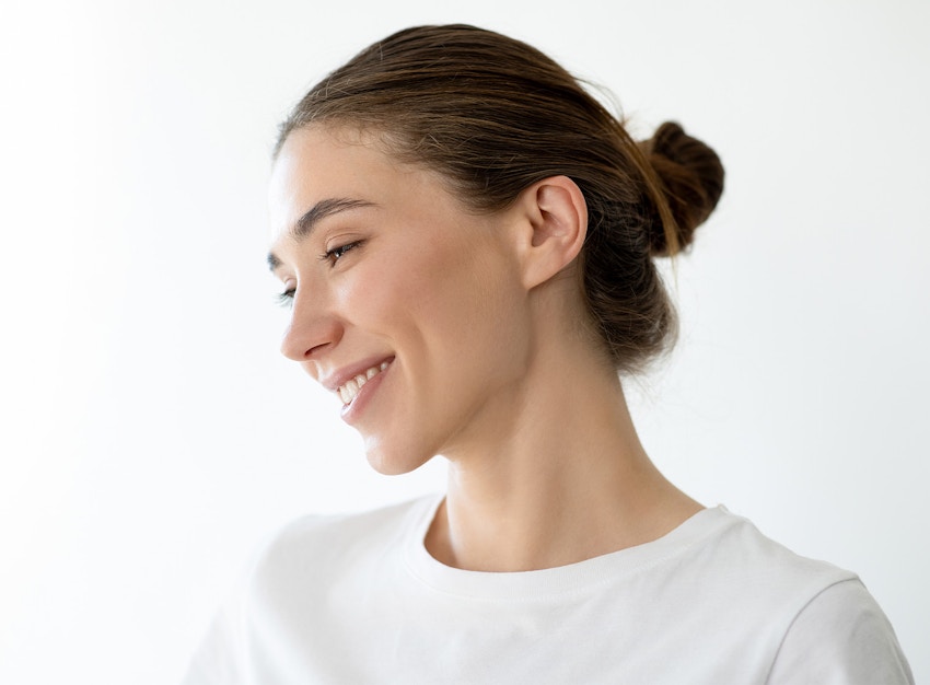 woman smiling