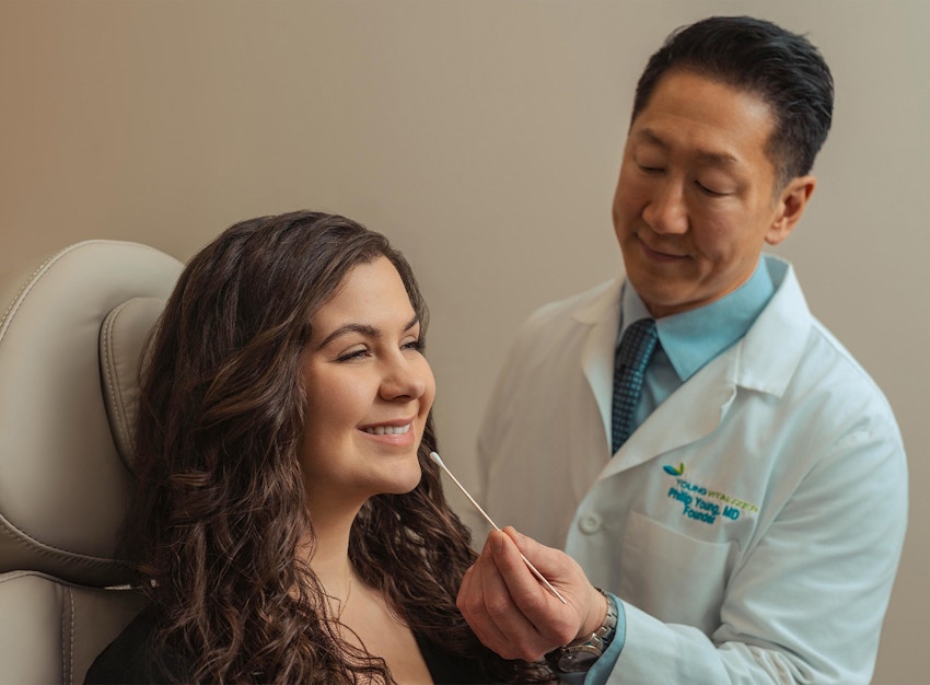 doctor looking at a patient