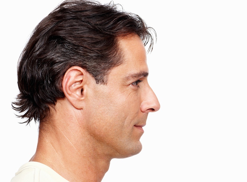 side of mans face