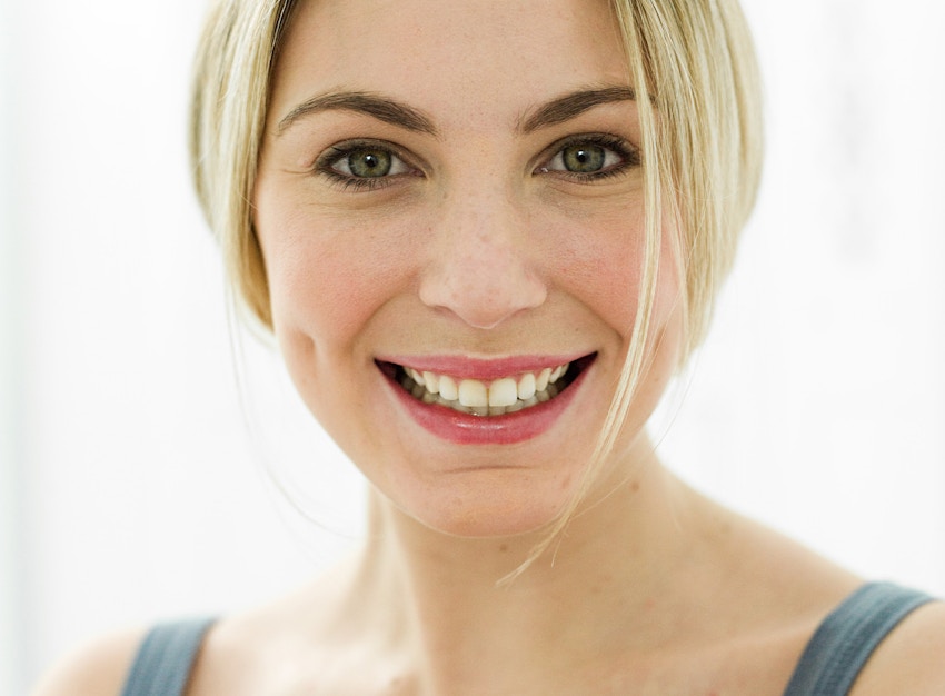 woman smiling