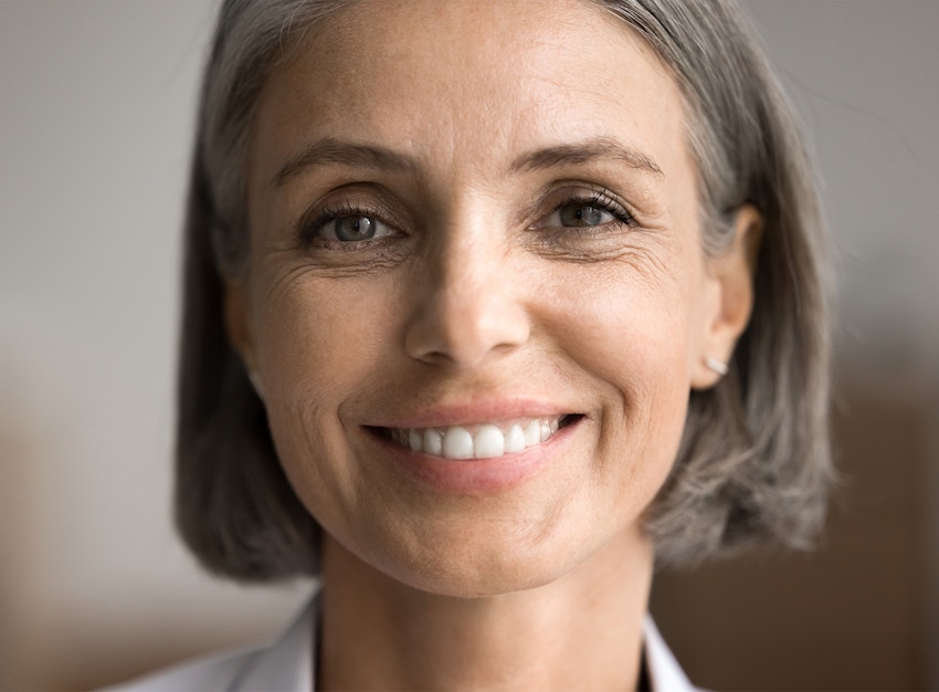 woman smiling