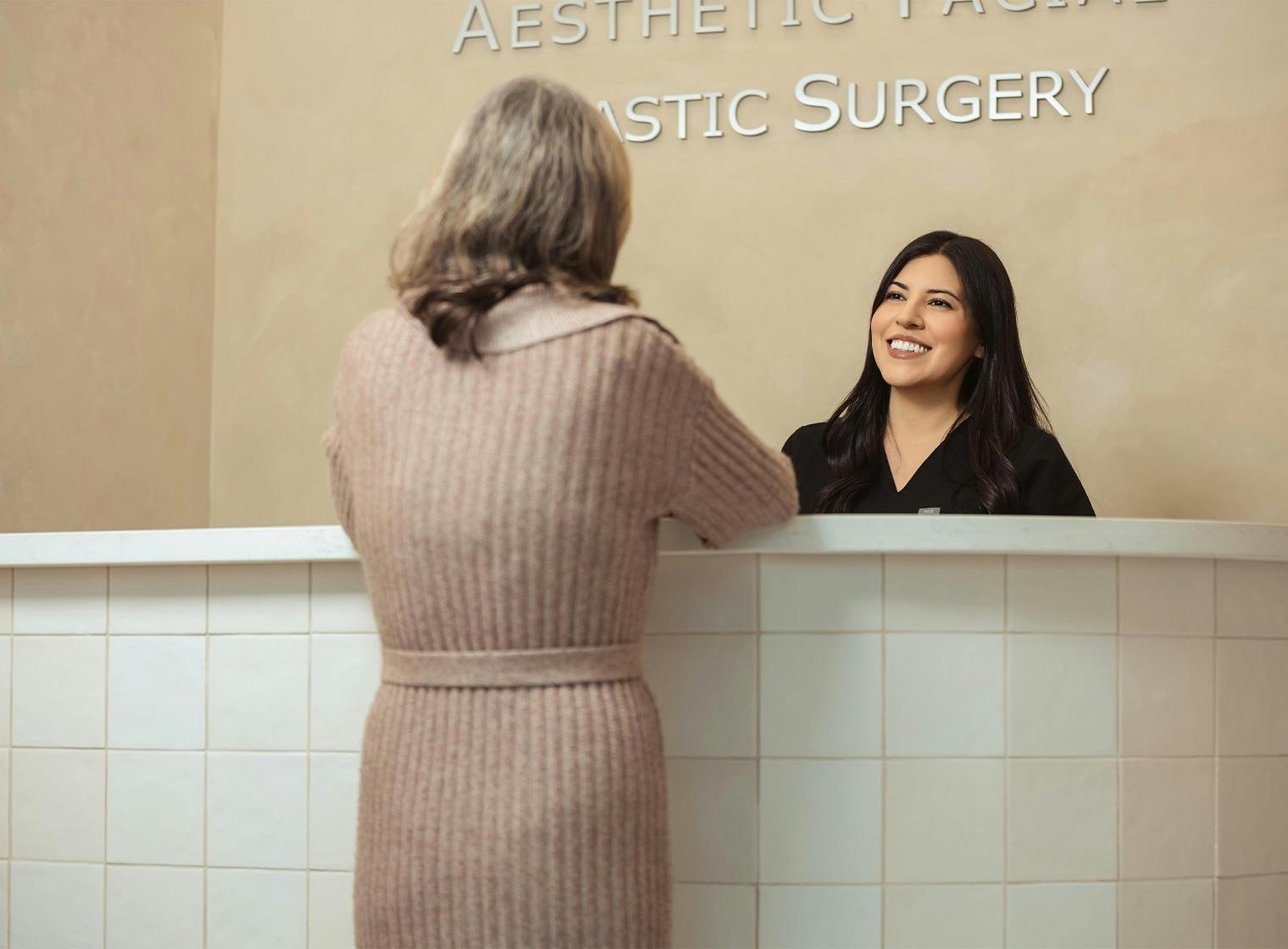 nurse smiling at patient