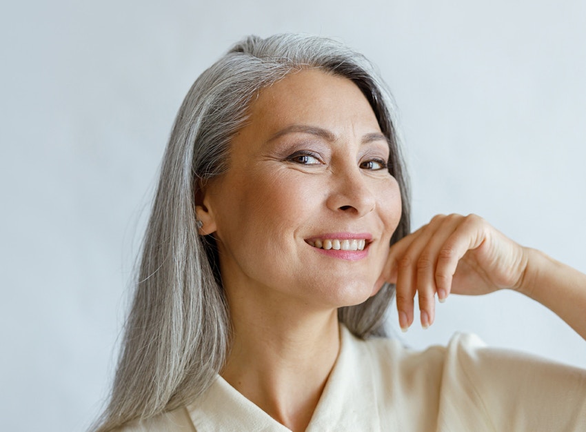 woman smiling