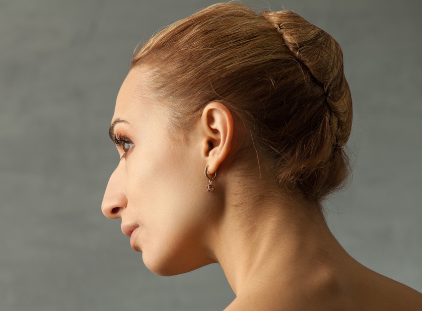 woman looking to the side