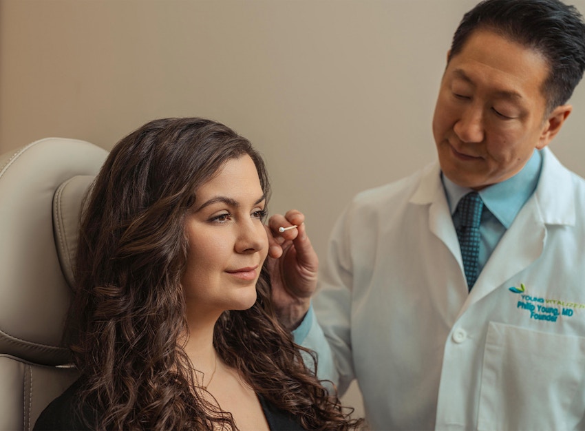 doctor looking at a patient