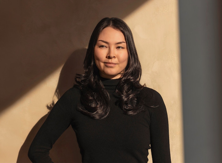 woman with turtle neck