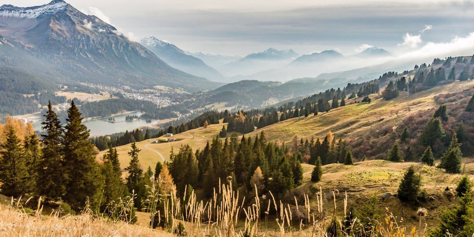 Lenzerheide Aussicht über die Lenzerheide