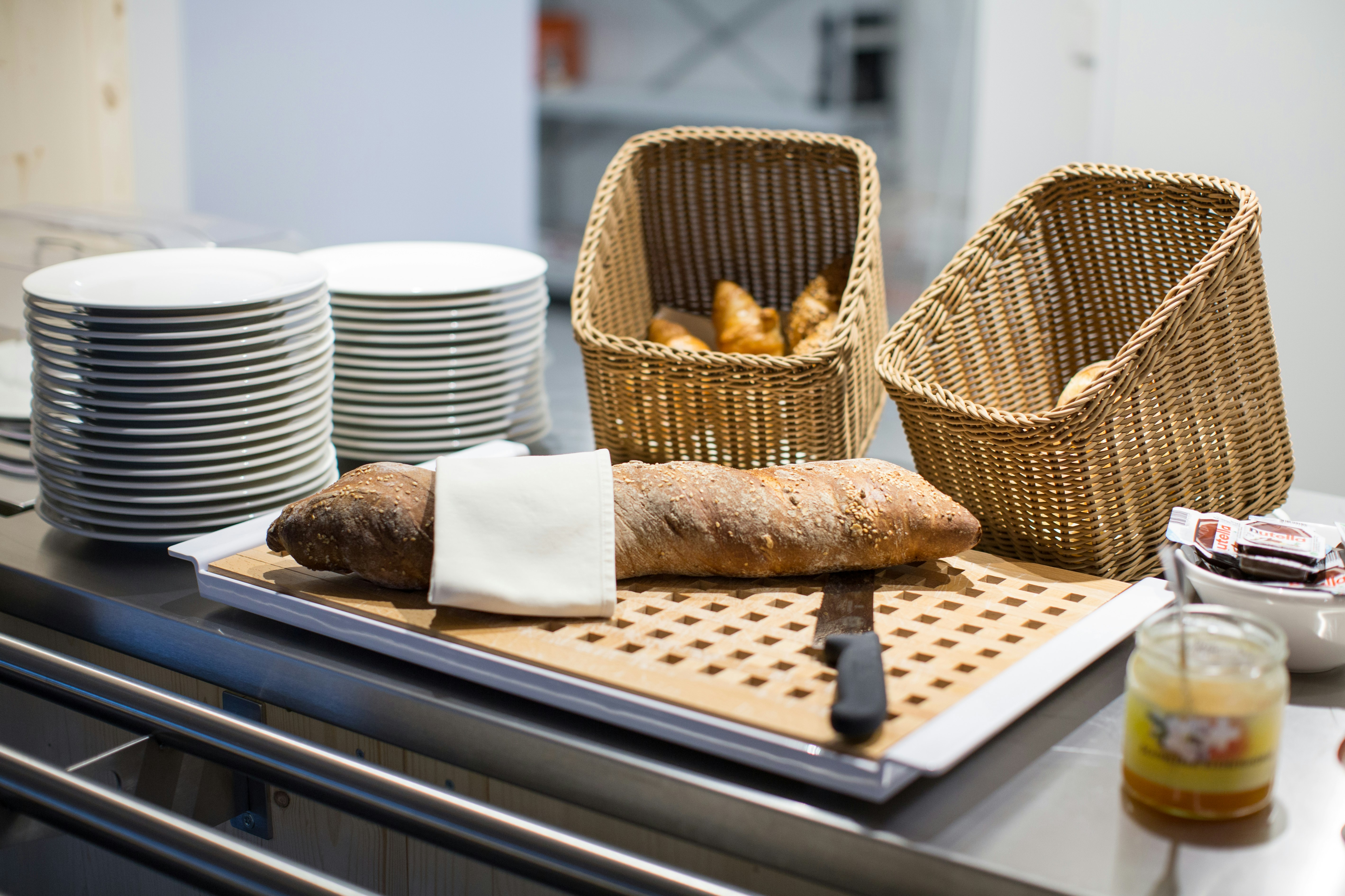 Frühstücksbuffet Ferienhaus Don Bosco mit Brot