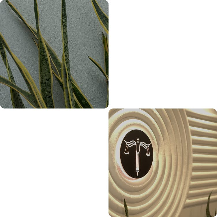 first image: desert, second image: abstract art