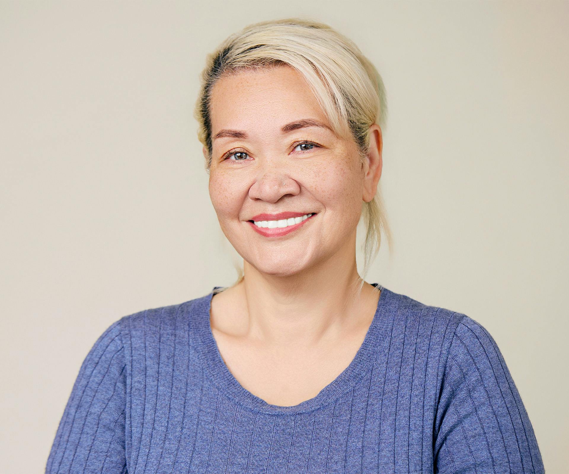 woman smiling
