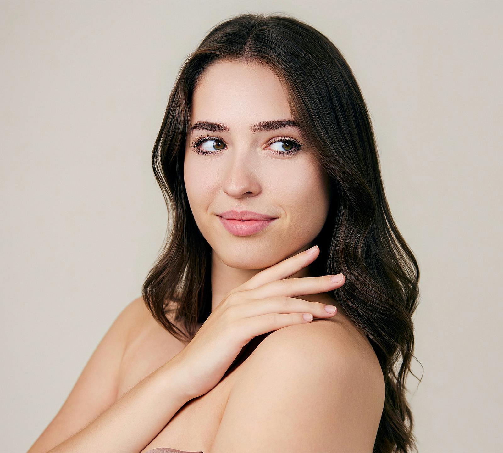 woman looking over shoulder
