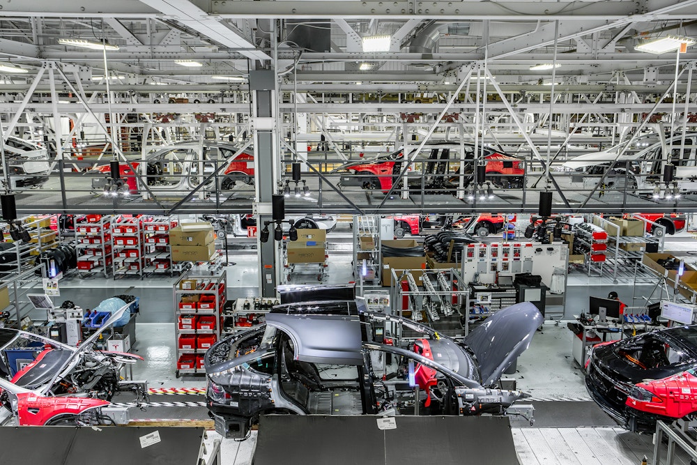Model 3 production for The New York Times