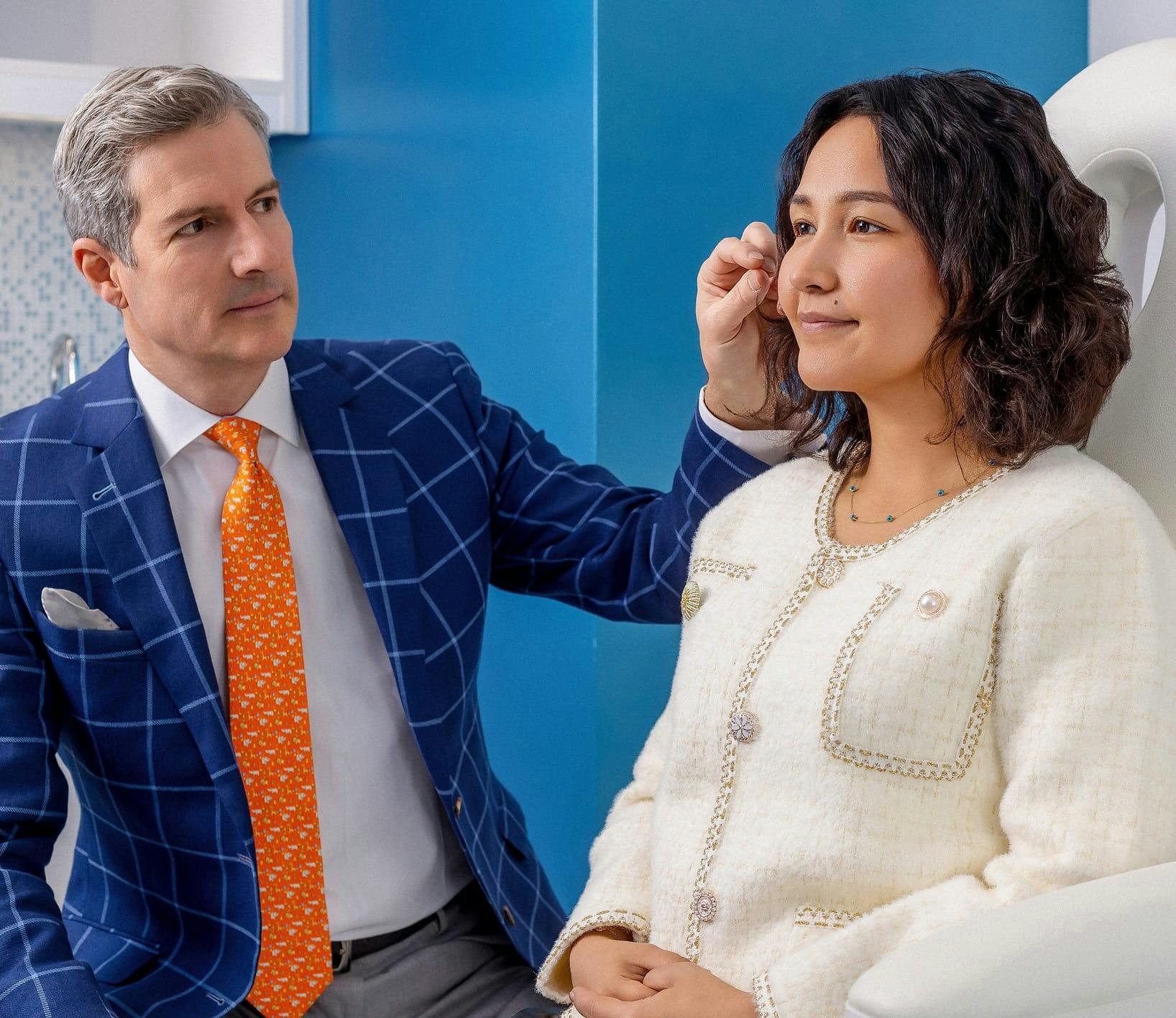 Dr. Coleman Brown with patient