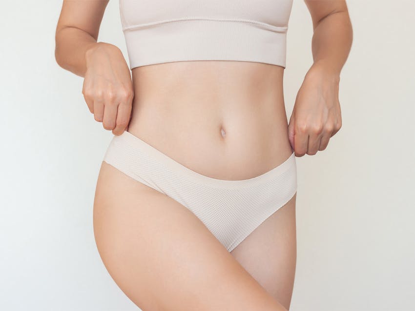 A woman's lower body