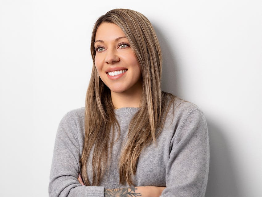 Woman smiling