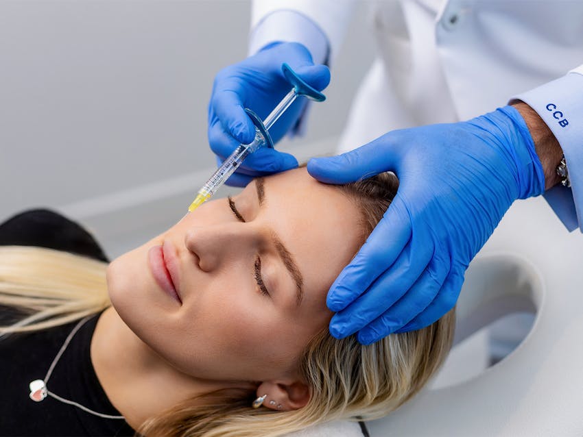 Woman getting botox