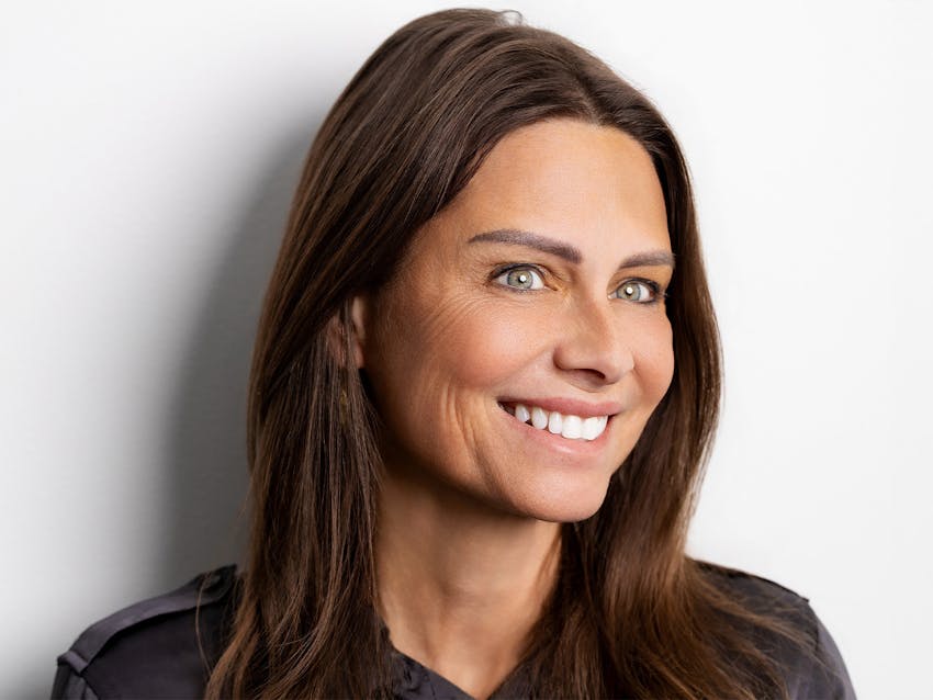 Woman smiling