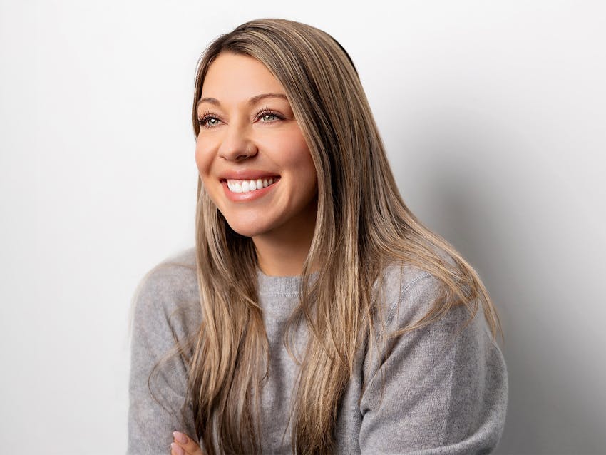 Woman smiling