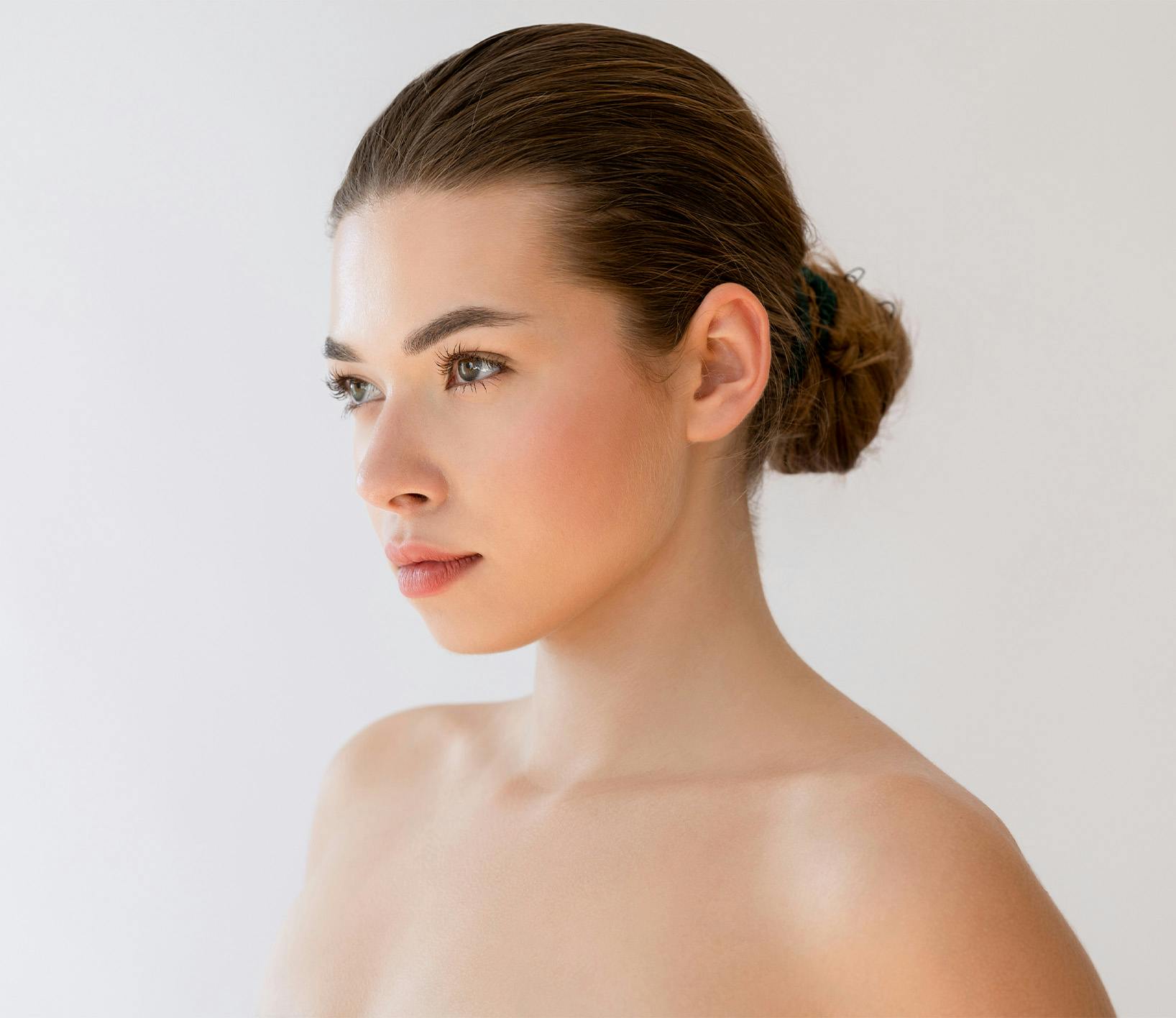 Woman looking off to the side