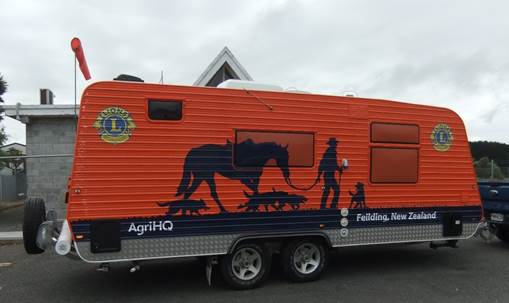 The Glob caravan from the information pack