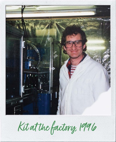 Kit at the factory 1996