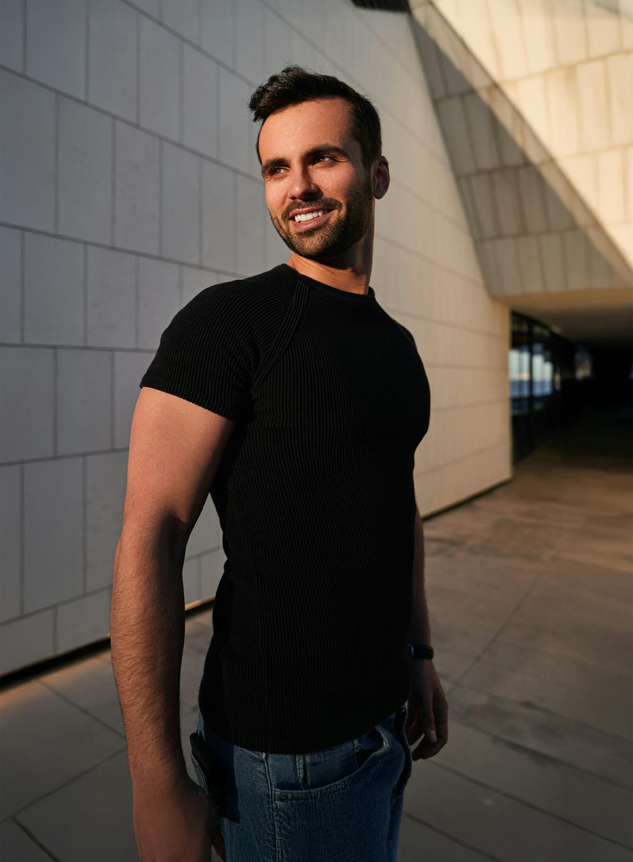 man smiling