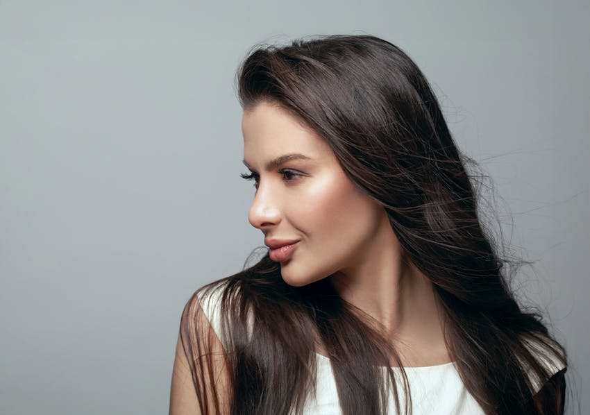 woman looking to the side